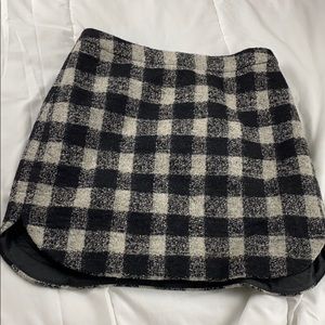 MadeWell Black and grey Plaid skirt